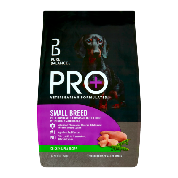 Pure Balance PRO+ Small Breed Chicken & Pea Recipe for Dogs, 16 lbs